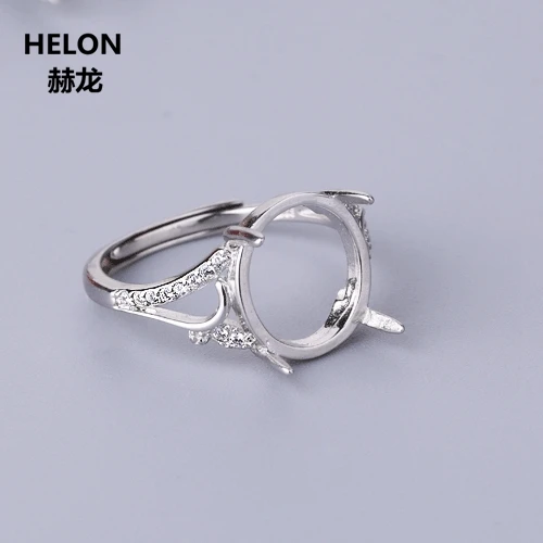 

925 Sterling Silver Women Engagement Wedding Ring 7x8 8x9mm 9x10mm 10x11mm 11x12mm 8x11mm Oval Cabochon Semi Mount Ring Setting