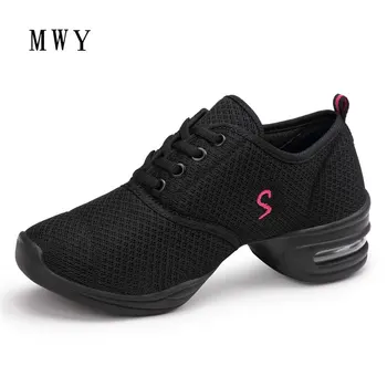 

MWY Dance Sneakers Women Breathable Lightweight Jazz Dance Training Shoes Fitness Athletic Shoes Ballroom Dance Salsa Shoes