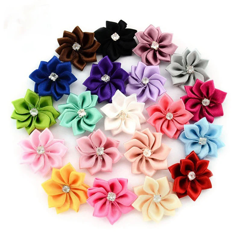 

Rhinestone Handmade 20 Colors 20PCS Crystal DIY Flowers Home Decoration Flower Artificial Flower Bouquets No Clips No Bows