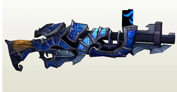 WOW serie Nesingwary revista pistola modelo de papel