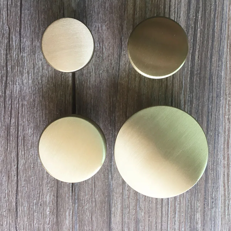 Round Brass Dresser Knobs Drawer Pulls Handles Cabinet Door Knob