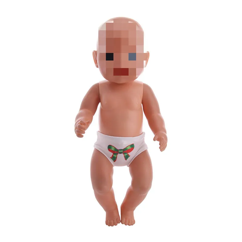 Рождественские трусики LUCKDOLL12 с узором подходят для 18 дюймовых американских