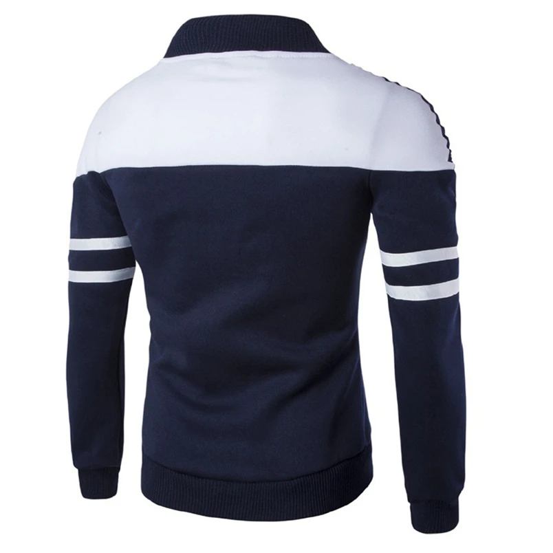 Winter Coat For Men Fashion Casual 2018 Autumn Winter New Zipper Sportswear Patchwork Jacket Long Sleeve Outwear Coat  (8)