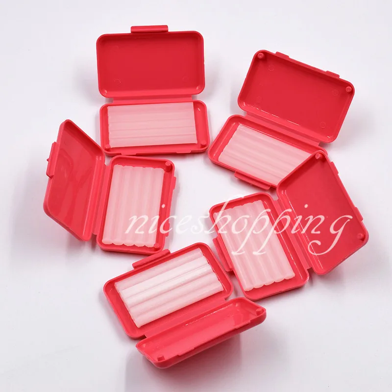 

OSLDENT 10 Boxes Orthodontic Dental Wax Fruit Scent for Bracket Braces Gum Irritation Red- Rose Scent