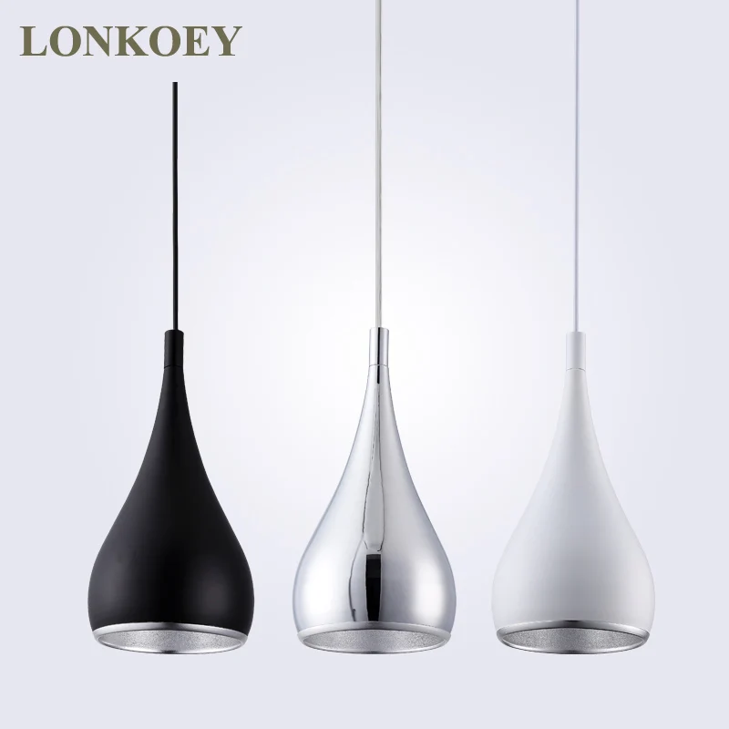 Modern Restaurant Pendant Lights Minimalist LED Bar Cafe Lamps Single 3Heads Dining Room Pendant Lamps Decoration