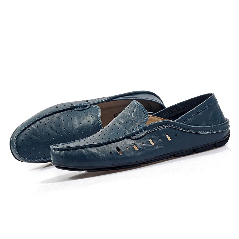 Pé marrom Slip Da Lazer azul Alta Condução Verão Separação Homens De Zdrd on Qualidade Dos Vaca Chegada Novos Respirável Dedo Preto Do Redondo Sapatas Sapatos Flats PqSUa4nw