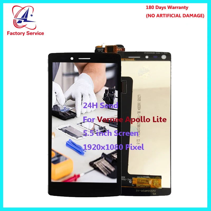 

For Original Vernee Apollo Lite LCD Display+Touch Screen Screen Digitizer Assembly Replacement 5.5 inch 1920x1080P in Stock