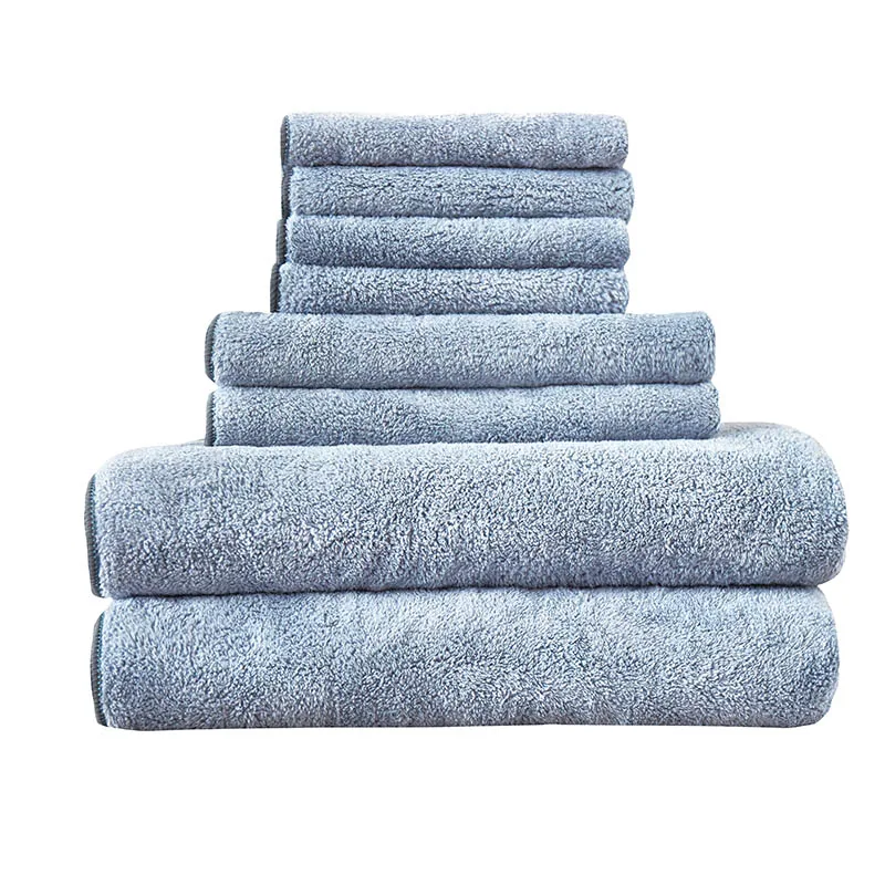 8 pcs Towel Set SPA massage beauty salon Bathtowel Washtowel Handtowel
