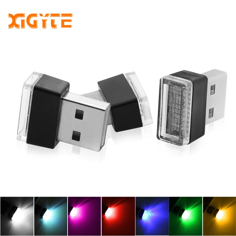 

Car styling USB Decorative Lamp Lighting LED Atmosphere Lights Universal PC Portable Plug and Play Red/Blue/White/Green/Yellow