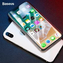 Защитная пленка для экрана Baseus из закаленного стекла для iPhone X 10 4D, полное покрытие, защитная пленка для iPhone X, защитное стекло