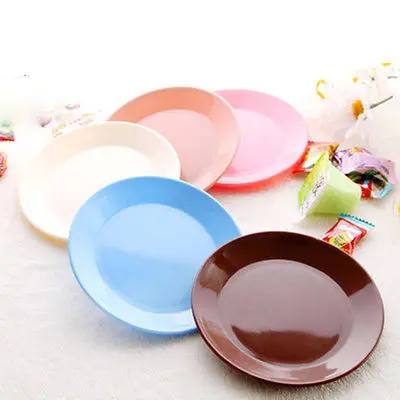 

1PC Kitchen Plates Dishes Creative Plastic Dish Snacks Fruit Dessert Plates Shatterproof Dinnerware 13CM Send in Random Color