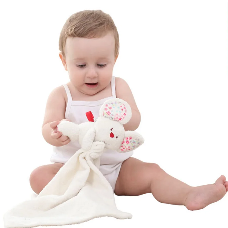 Детское успокаивающее полотенце, плюшевое полотенце, appesse, детское полотенце для рук, успокаивающее полотенце, плюшевый медведь игрушки Слюнявчики, детская кровать висячая игрушка - Цвет: Коричневый