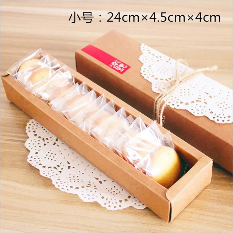 

10 pcs Kraft Cookie package Macarons box, cake box, chocolate, muffin biscuits box big