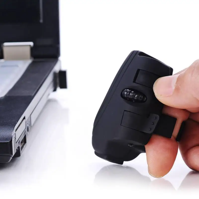USB заряжаемый 2 4G беспроводной мини палец кольца мышь портативный оптический