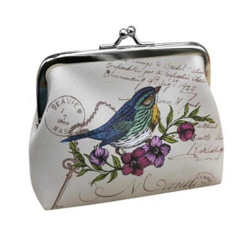  Best Deal New Good Quality Maison Fabre Women Wallet Birds Print Card Holder Coin Purse Clutch Handbag Girl Mini Wallet Gift 1PC 