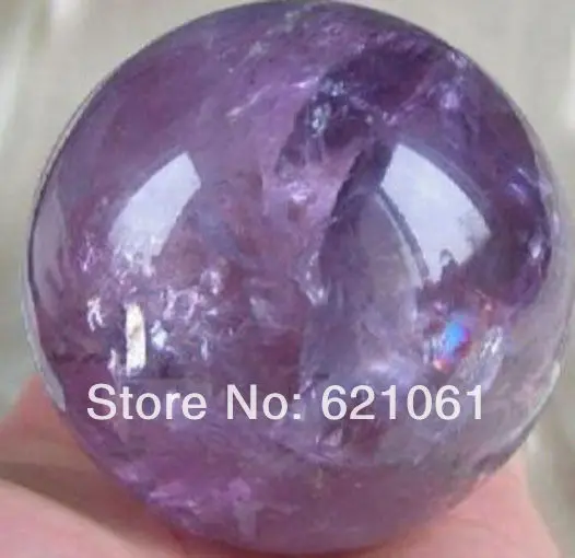 Free shipping&gt&gt&gtARE RAINBOW AMETHYST QUARTZ CRYSTAL SPHERE BALL 30X35mm |
