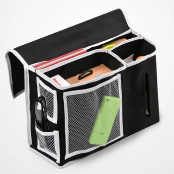 

Bedside Storage Organizer Dorm Room Phone Book Magazine Storage Bag Holder with Hook TV Remote Caddy Bunk Bed Pocket Save Space