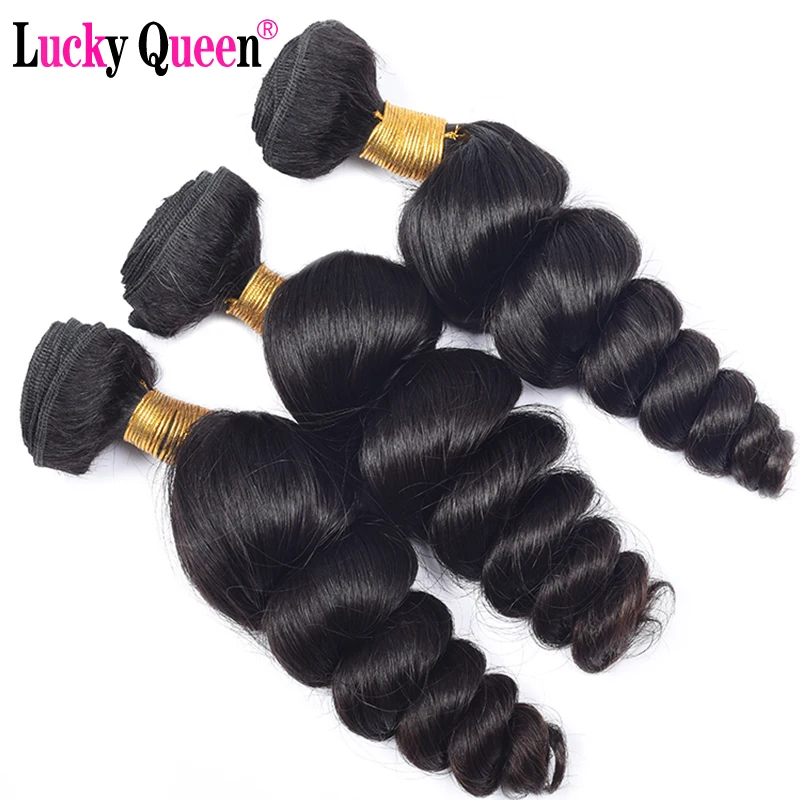 Peruvian Loose Wave 3 Bundles With Closure Non Remy Hair 4pcs/lot 100% Human Hair Bundles With Closure Lucky Queen Hair Products Peruvian Loose Wave 3 Bundles With Closure Non Remy Hair 4pcs/lot 100% Human Hair Bundles With Closure Lucky Queen Hair Products