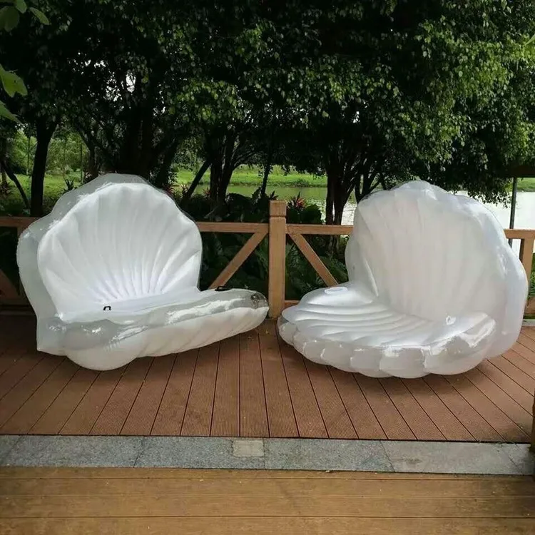 173cm-Giant-Inflatable-Shell-Pool-Float-New-Design-2017-Summer-Water-Air-Bed-Lounger-Clamshell-With (5)
