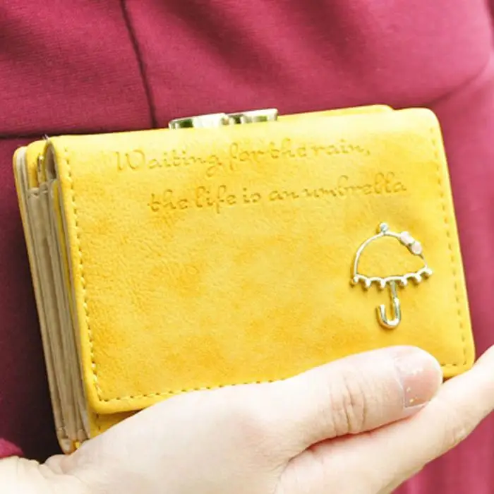 2018 Новая мода Женские Модные PU кожаный бумажник кнопка клатч purs леди короткие сумочка мешок Лидер продаж порте Монне