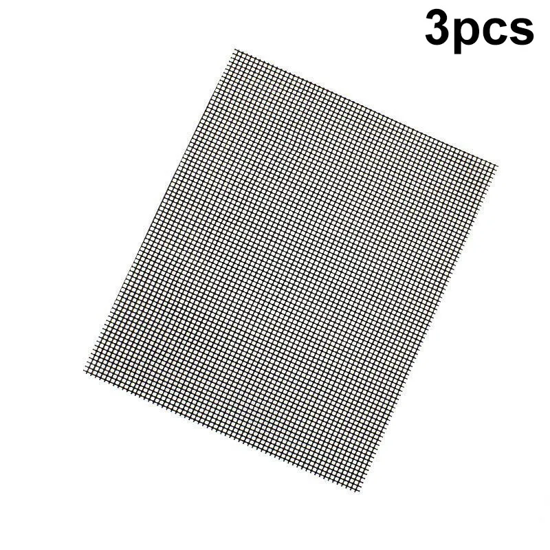 Black-3 pcs Черная решетка для барбекю антипригарный коврик для гриля для пикника на открытом воздухе кемпинга MYDING - Цвет: Black-3 pcs