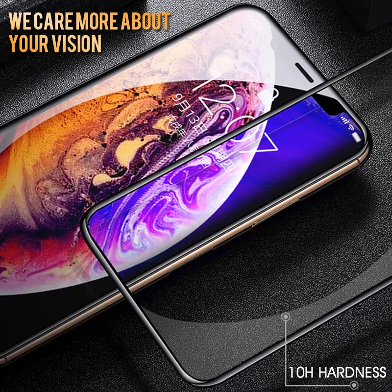 Защитное стекло 30D на полный экран для iPhone X XR XS MAX 8 7 6 6s 11 Pro Max|Защитные стёкла и
