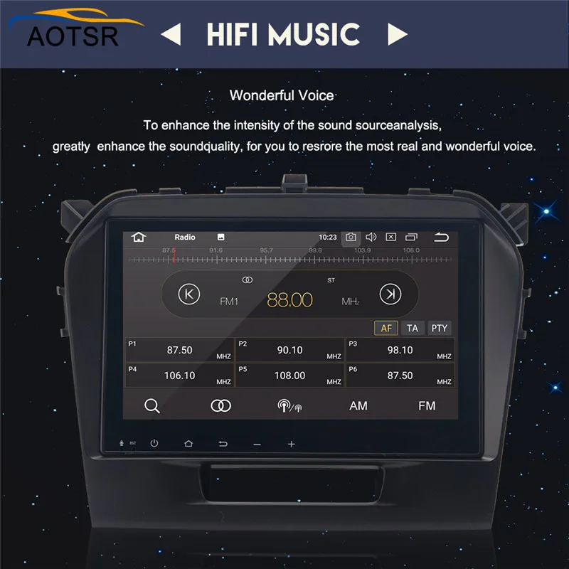Sale 9"Android 8.0 Car GPS head unit for Suzuki Vitara 2016 2017 with Auto Stereo 4*50W MP4 Radio gps navigation Support WiFi 4G BT 9