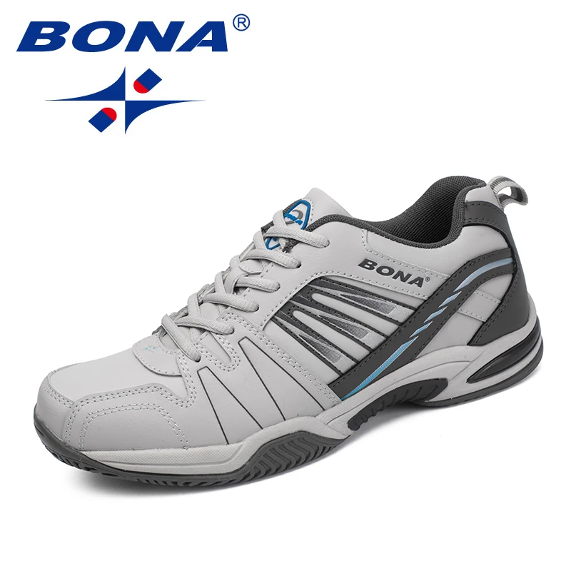 Ceny BONA New Arrival styl klasyczny męskie buty do tenisa zasznurować męskie buty sportowe na zewnątrz buty do biegania wygodne adidasy buty