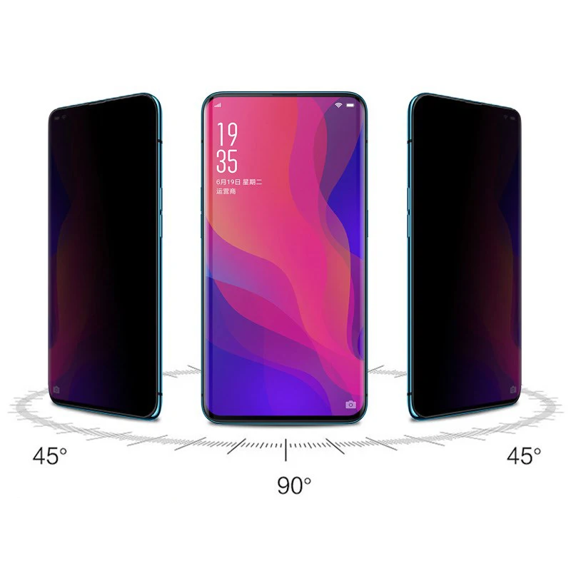 9H полное покрытие защита конфиденциальности закаленное стекло для OPPO Find X Анти-подсмотреть экран протектор стекло защитная пленка