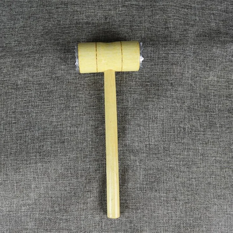Multi-function kitchen hammer meat tools double-sided bamboo handle meat steak hammer tenderizer
