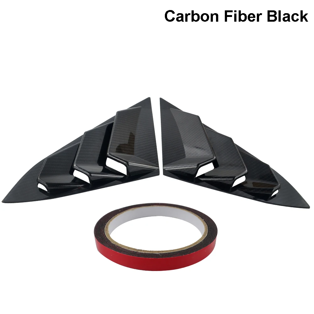 Заднее окно четверть боковое вентиляционное окно жалюзи колпак воздухозаборника для Honda Civic 10th автостайлинг запчасти - Цвет: Carbon fiber black