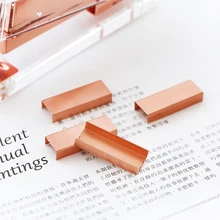 1000 шт., розовое золото, скобы, кавайные канцелярские принадлежности, Прошитые иглы, скобы 12#24/6, металлические скобы, офисные канцелярские принадлежности, переплетные принадлежности