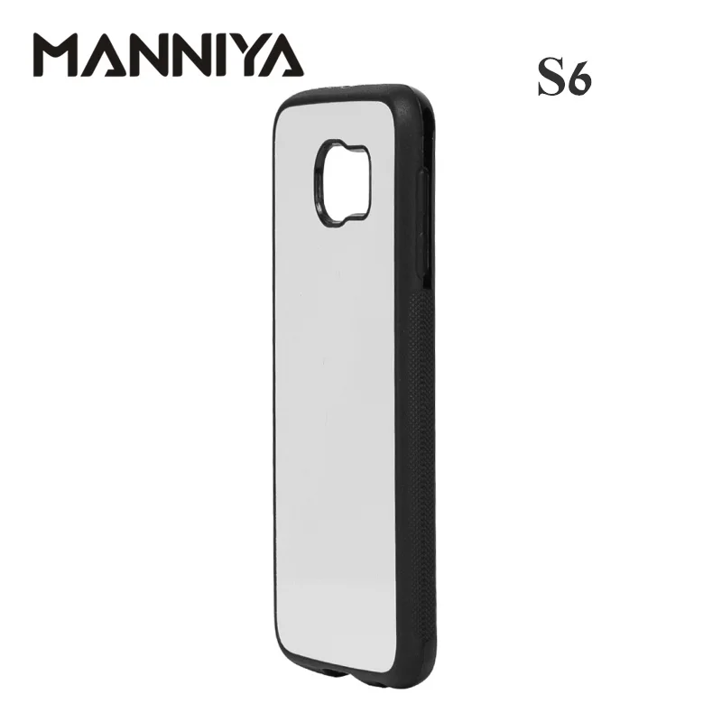 MANNIYA 2D сублимации пустой резиновый TPU+ PC чехол для Samsung Galaxy S5 S6 S6 Edge+ с Алюминий вставки 10 шт./лот