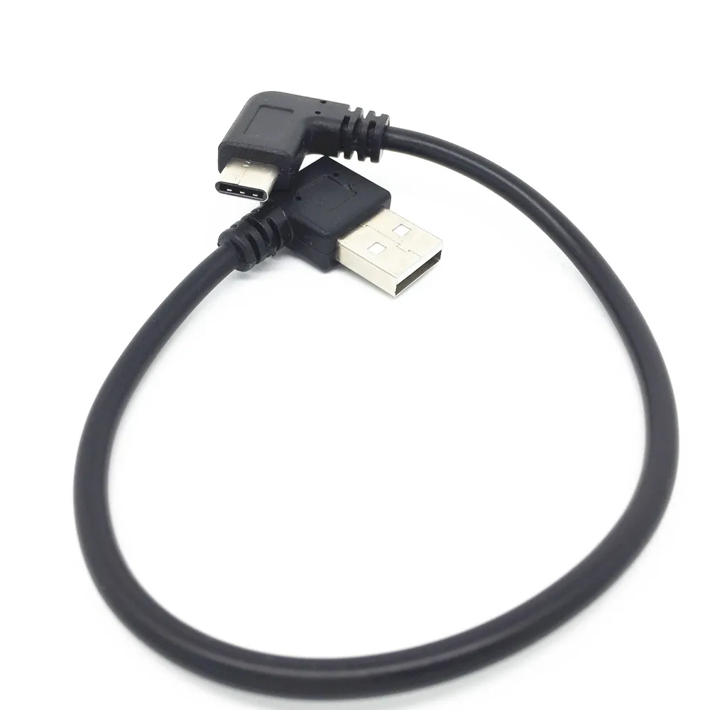 Короткий 25 см 90 градусов Угловой USB кабель типа C Usb Type c кабели для Xiaomi Mi6 6x MI5 5S PLUS 5x