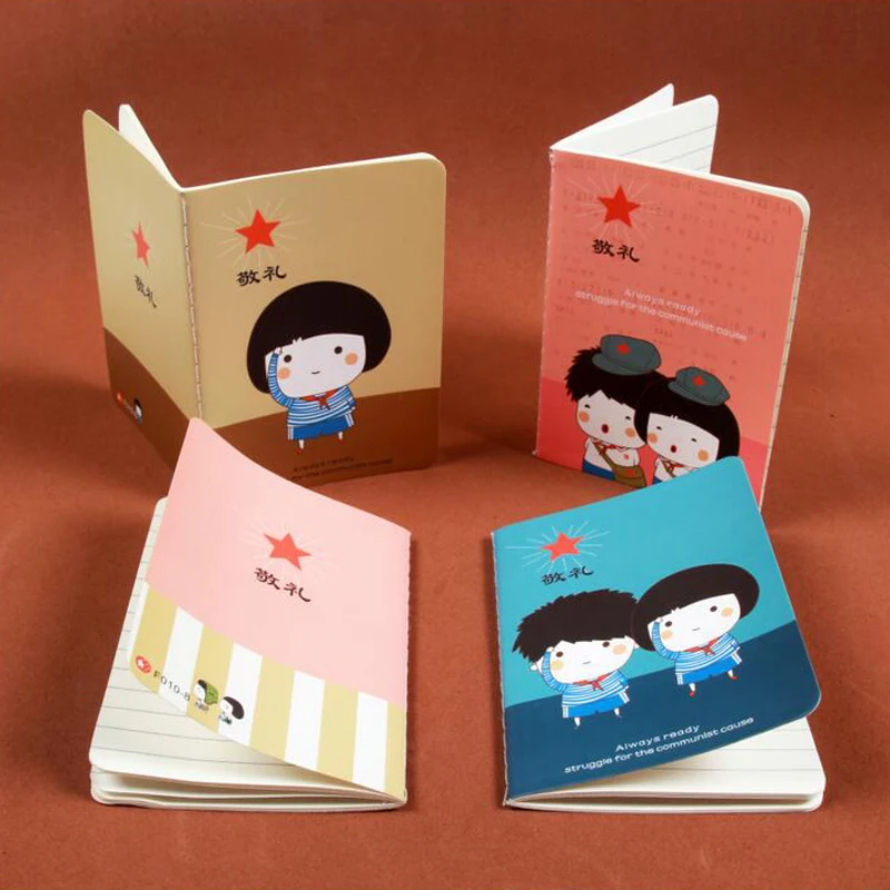 

4 pcs/Lot Petit Travel Notebook Daily Memos Book A6 Size Notepad for Students and Office Supplies Post Air Mail Free Shipping
