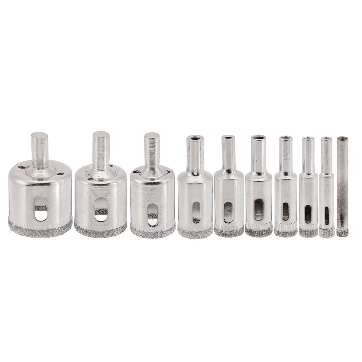10Pcs/Set Steel Diamond Hole Saw Cutter Holesaw for Tile Glass Marble Ceramic 6/8/10/12/14/16/18/22/26/32mm For Electric Drill