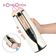 Electric Male Masturbator Oral Sex Blowjob Deep Throat Mouth Man Masturbator Sex Toys For Men Real Vagina Pussy Masturbation Cup