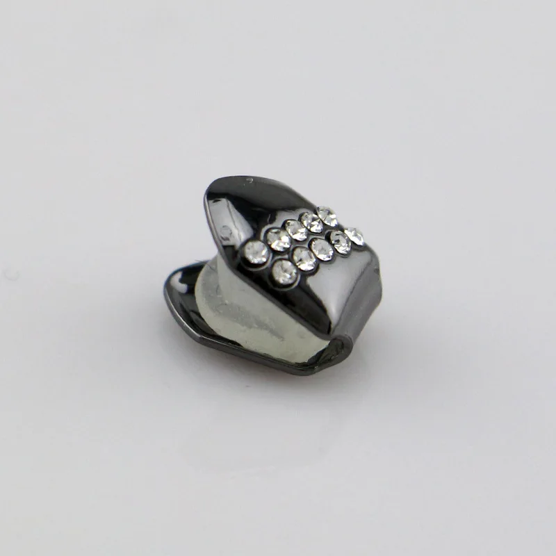  HIPHOP 4 Color Grillz Single Teeth Grillz With Rhinestone Crystal Inlay Vampire Gift Hip Hop Jewelry for Men Body Joyeria (10)