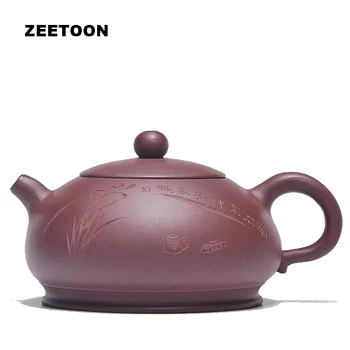 

250cc Authentic Yixing Teapot Yuru Pot Chinese Healthy Purple Clay Tea Pot All Handmade Kettle Tea Set Creative Home Decoration