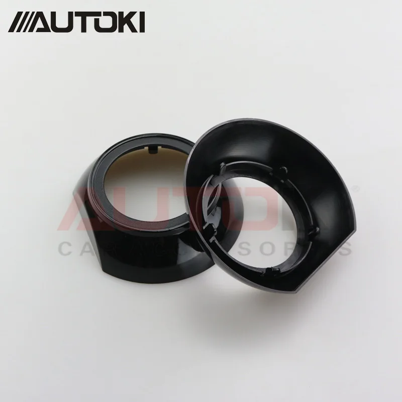 Autoki Iris HID Projector Shrouds Masks Hoods Bezels for Projector Retrofit Chorme Black Fit 3.0 2.5 inch Lens Q5 E5 WST