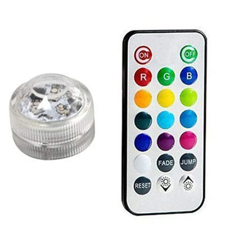 1 lamp 1 controller Многофункциональный светодиодный погружной светильник на батарейках для аквариума, пруда, бассейна, свадебной вечеринки, IP68, водонепроницаемый - Испускаемый цвет: 1 lamp 1 controller