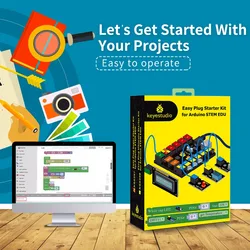 Keyestudio – Kit d'apprentissage pour Arduino STEM EDU, prise facile RJ11, Super démarreur, Compatible avec codage de bloc mixte, nouveauté 2019 