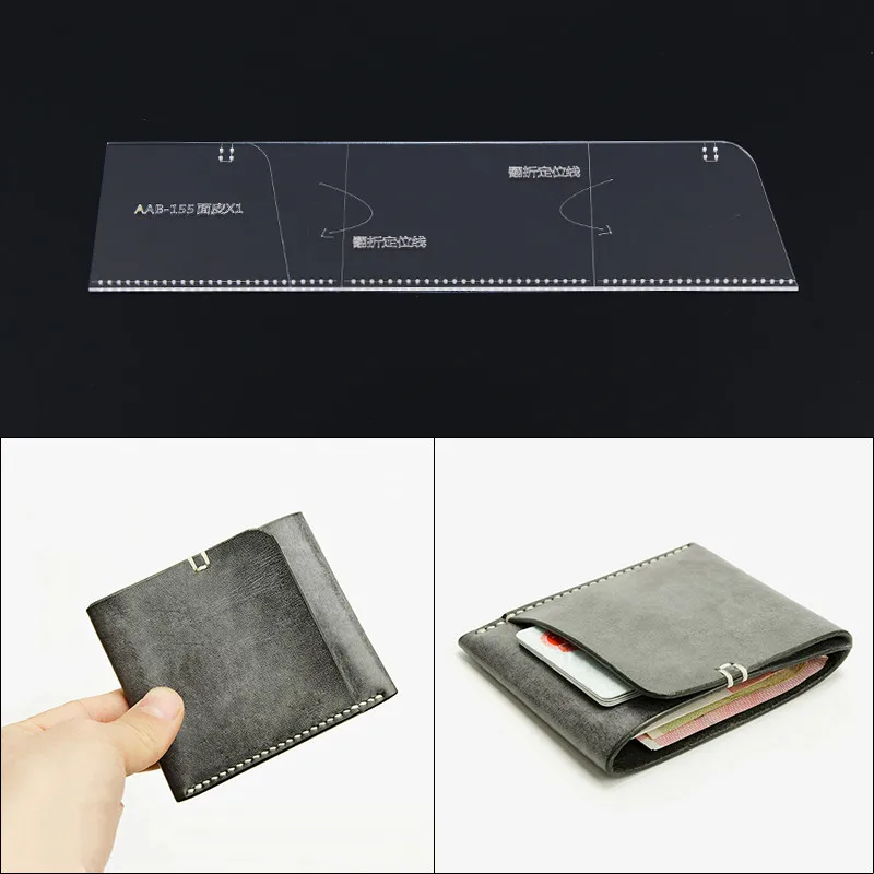 

1Set Acrylic Leather Template Home Handwork Leathercraft Sewing Pattern Tools Accessory Card package 10*8.5*1 CM