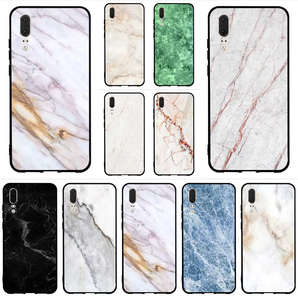 

Print Pure Marble Phone Cover for Huawei Mate 20 Lite Case 10 Pro P8 P20 P10 P9 Mini P Smart TPU