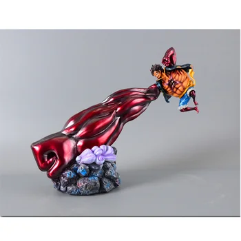 

36CM ONE PIECE Action Figure Toys Model Doll Resin Four Files Hat Boy Monkey D Luffy Anime Figure Kids Gift H230