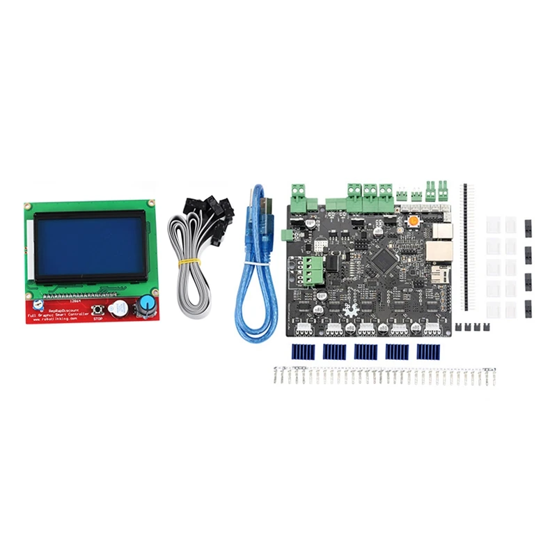 3d принтер Smoothieboard 5X V1.1+ 12864 ЖК-дисплей комплект с адаптерной пластиной