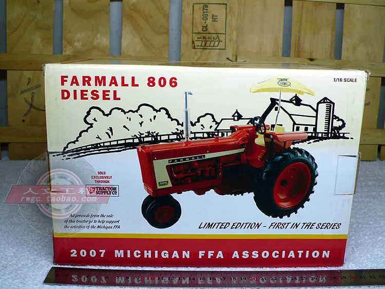 Чехол Farmall 806 трактор винтажная сельскохозяйственная модель автомобиля сплав ограниченное издание подарки акт ERTL