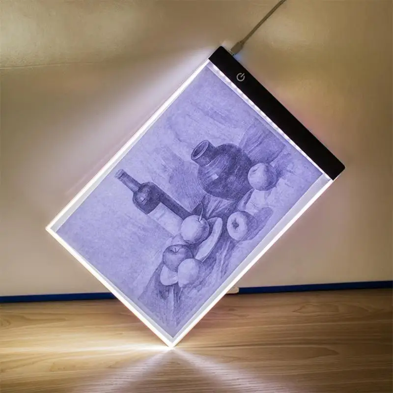 Портативный ультра-тонкий A4 светодиодный свет копию картины Чертёжные доски трафарет touch анимации копия отслеживание Pad light box Планшеты