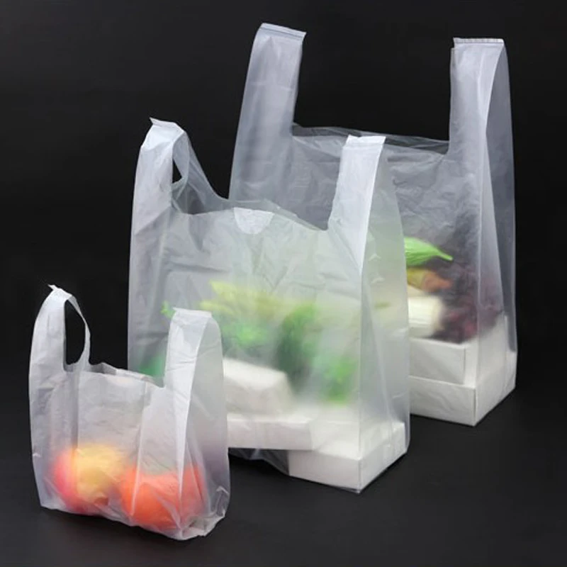 www.bagssaleusa.com : Buy 100pcs Transparent Bags Shopping Bag 5C Thicken Supermarket Plastic Bags ...