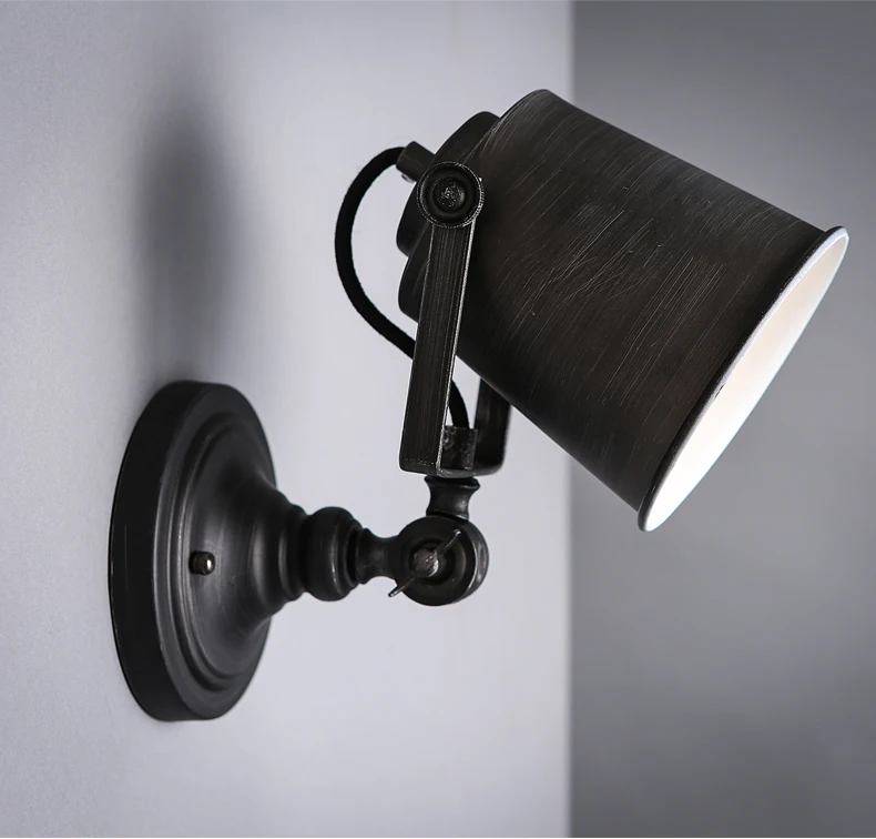 

Adjustable iron wall lamp American retro bar living room bedroom beside hone lighting stairs creative balcony GY134